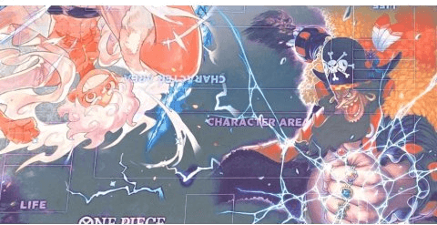 Bandai One Piece Limited Edition 2-Player Playmat — Vol. 3 - Luffy & Teach
