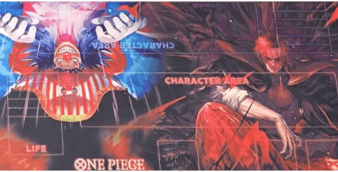 Bandai One Piece Limited Edition 2-Player Playmat — Vol. 3 - Shanks & Buggy