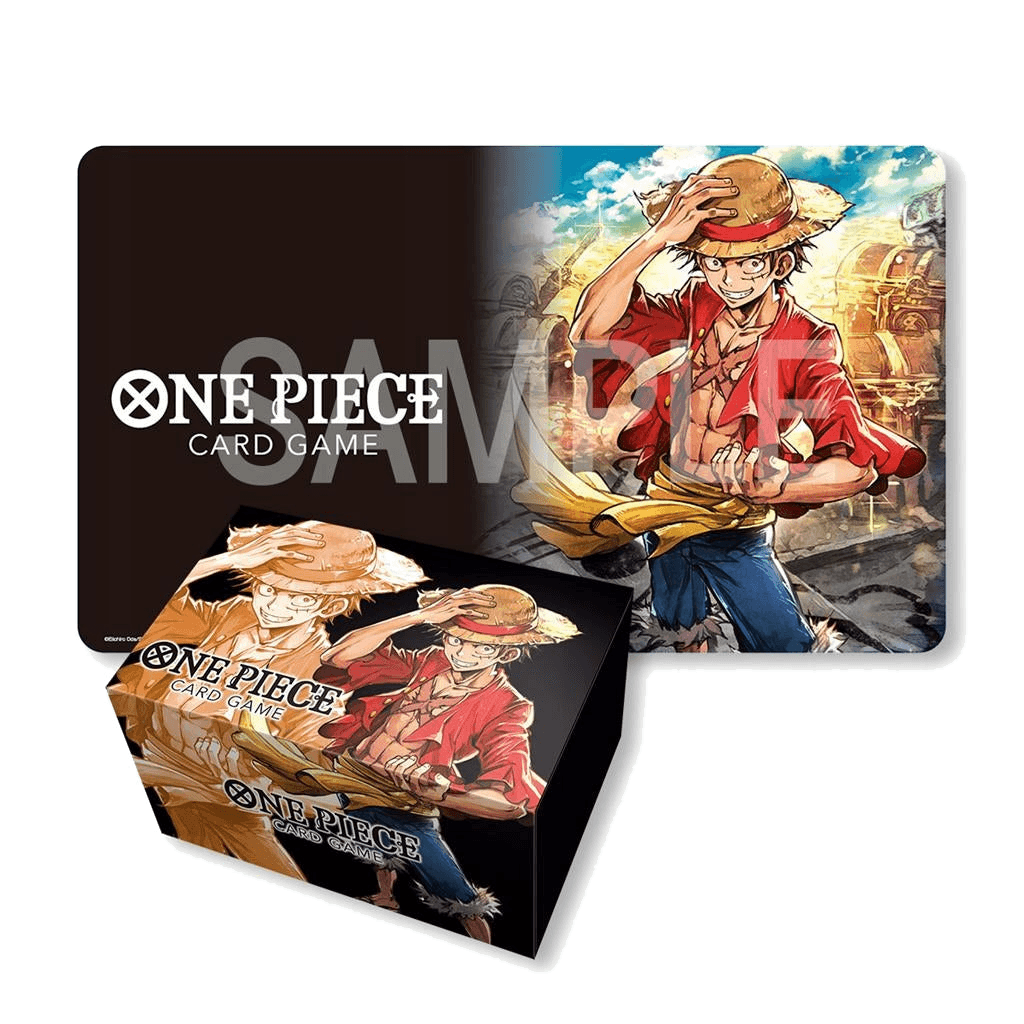 Bandai One Piece Official Playmat and Storage Box Set — Monkey.D.Luffy (1 playmat + 1 storage box)