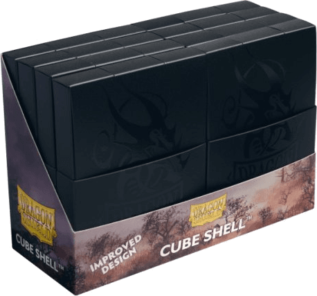 Dragon Shield Cube Shell — Shadow Black (8 cube shells)