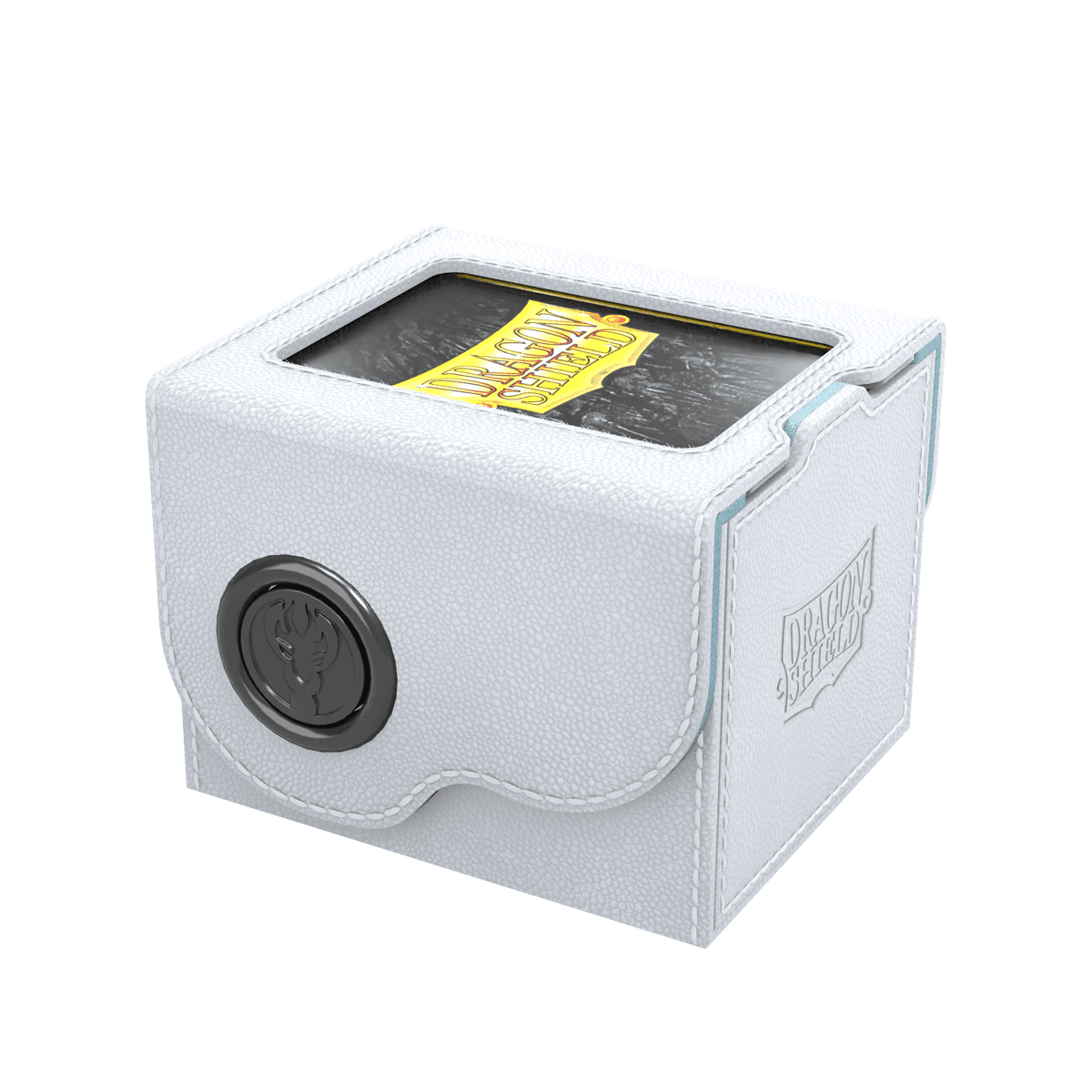Dragon Shield Dragon Lock Deckbox 100+ — White & Aqua (100 cards)