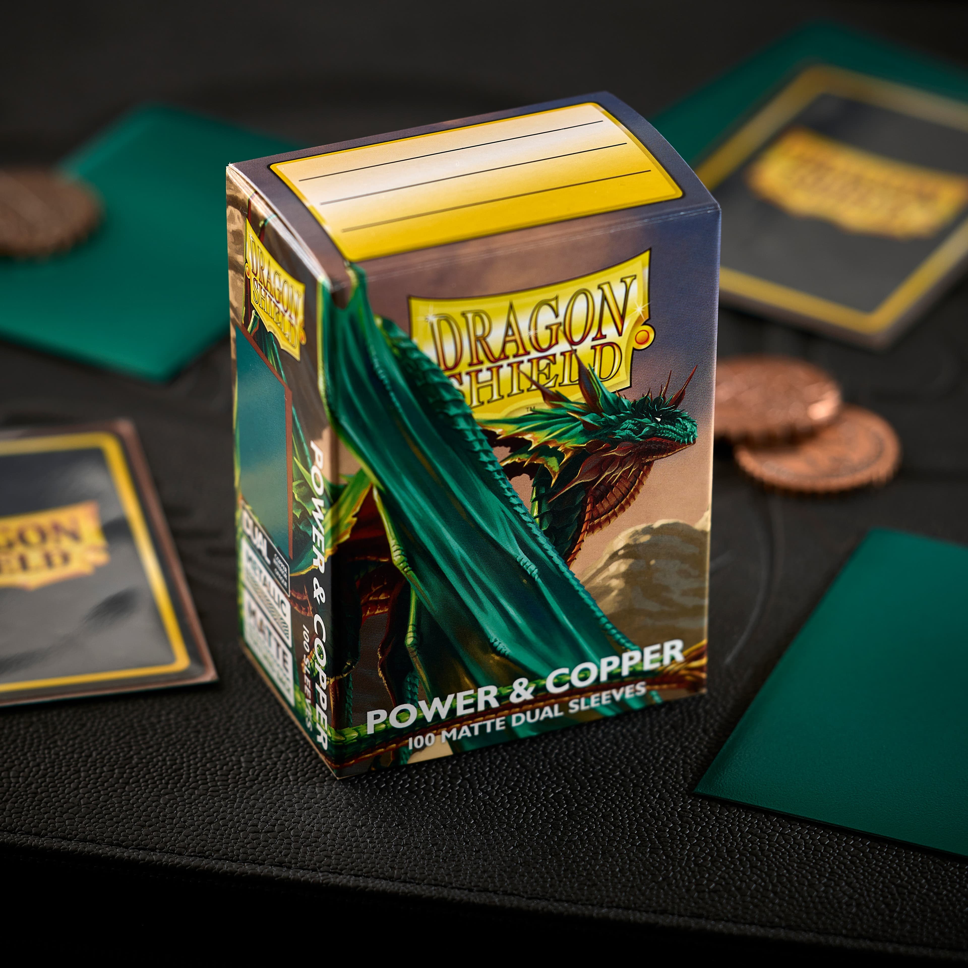 Dragon Shield Dual Matte Sleeves — Power & Copper (100)