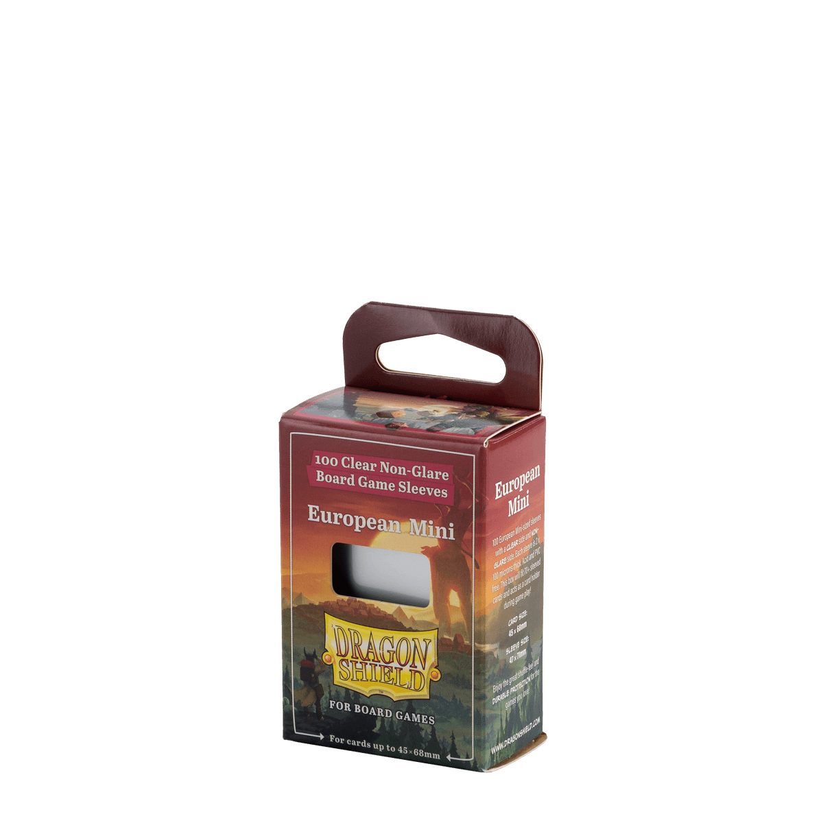 Dragon Shield European Mini Board Game Sleeves Non-Glare 45 x 68 mm (100 sleeves)
