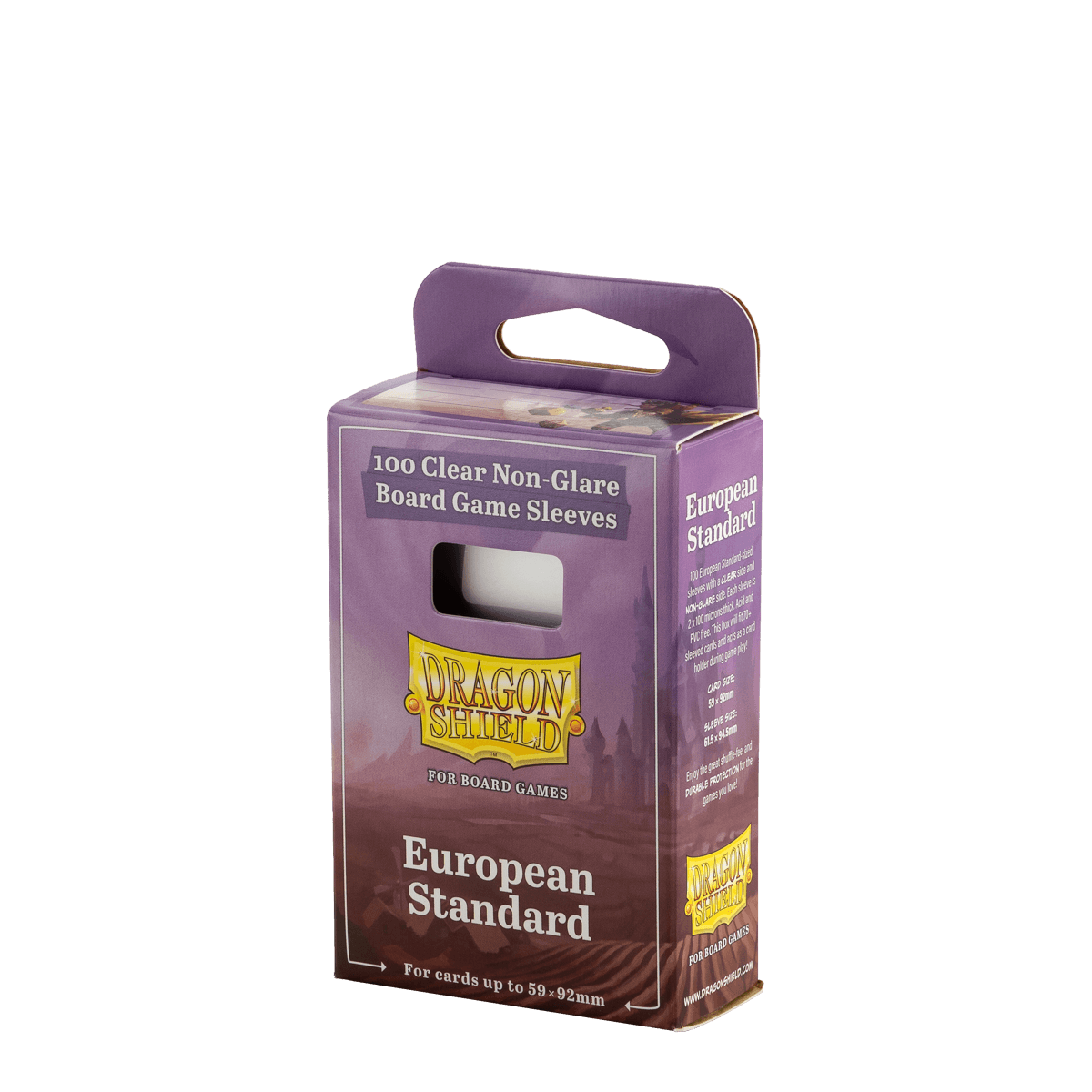 Dragon Shield European Standard Board Game Sleeves Non-Glare 59 x 92 mm (100 sleeves)