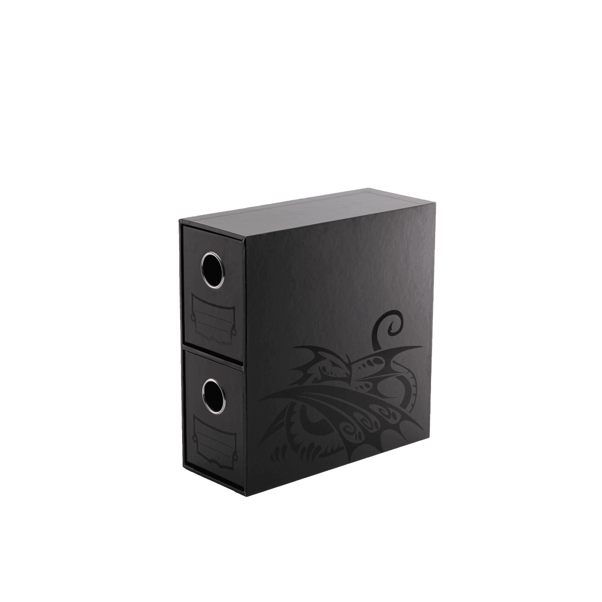Dragon Shield Fortress Card Drawers — 2-Card Drawers Vertical - Black (2)