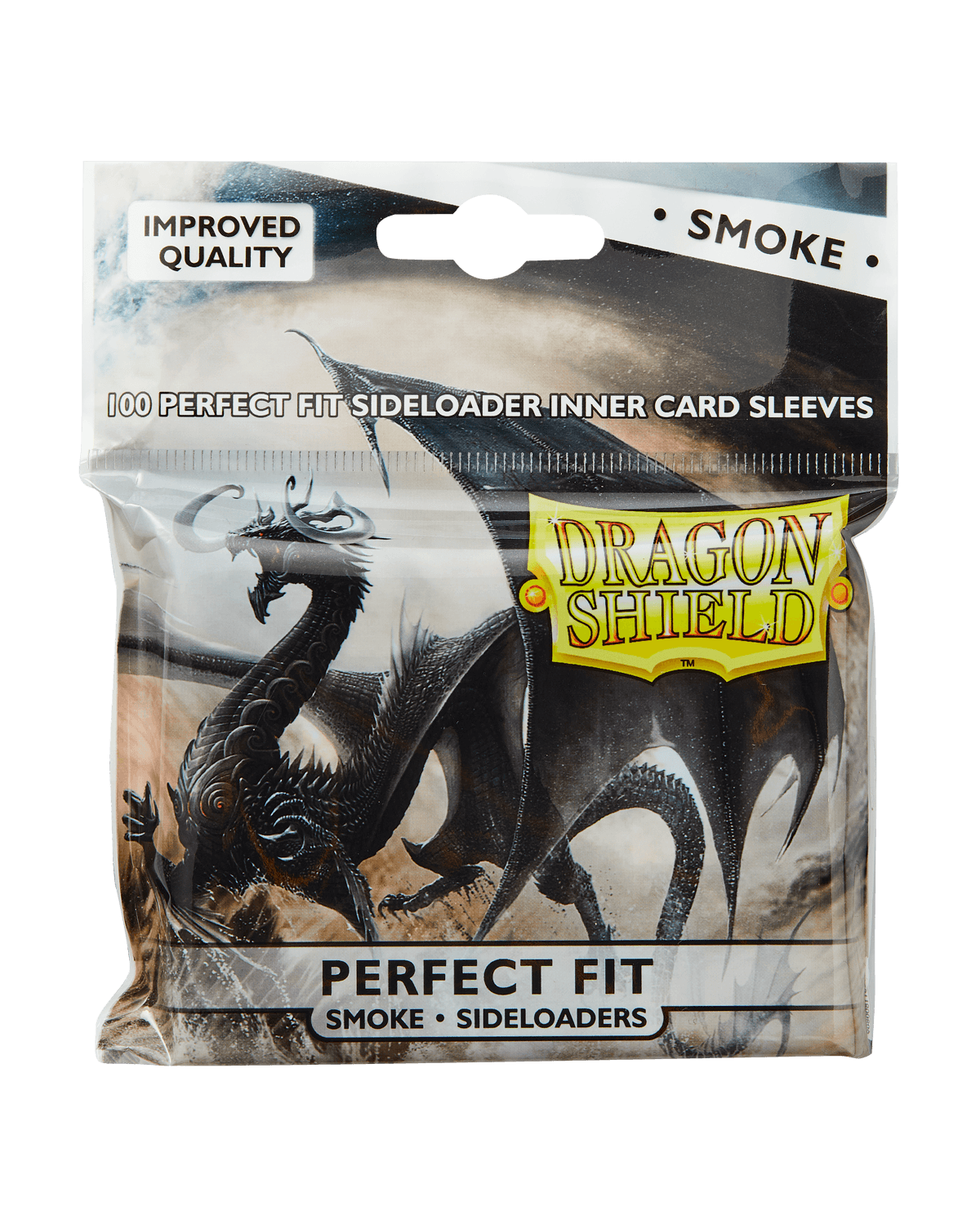 Dragon Shield Sleeves Perfect Fit Smoke Side Loading (100 sleeves)