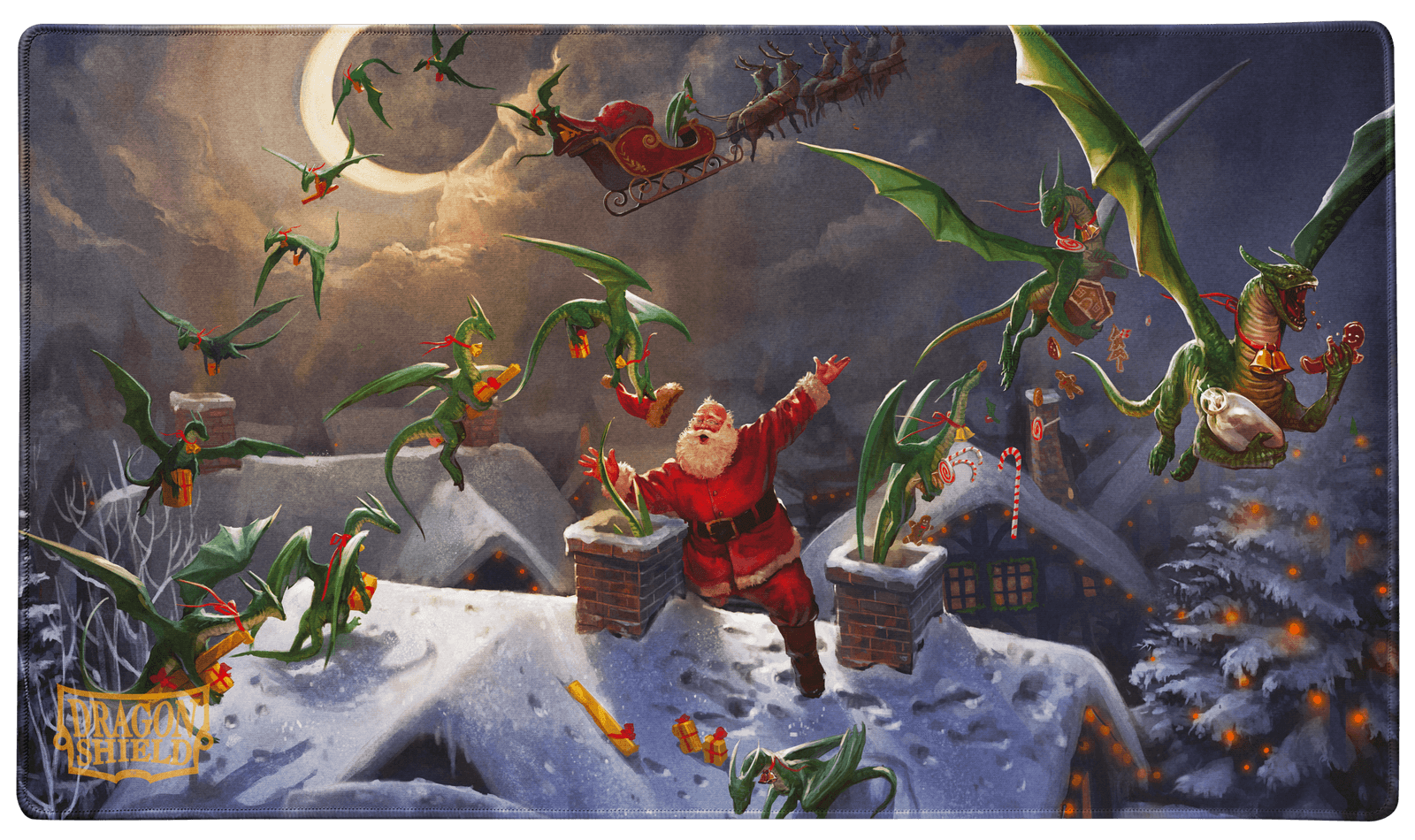 Dragon Shield Stitched Playmat — Christmas 2023