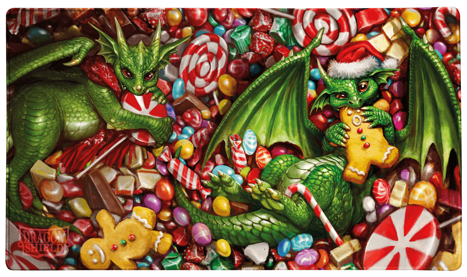 Dragon Shield Stitched Playmat — Christmas 2024