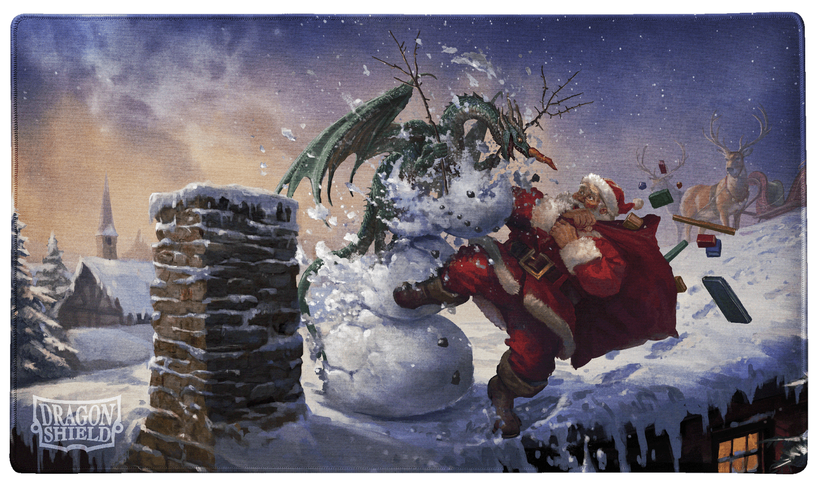 Dragon Shield Stitched Playmat — Christmas 2025