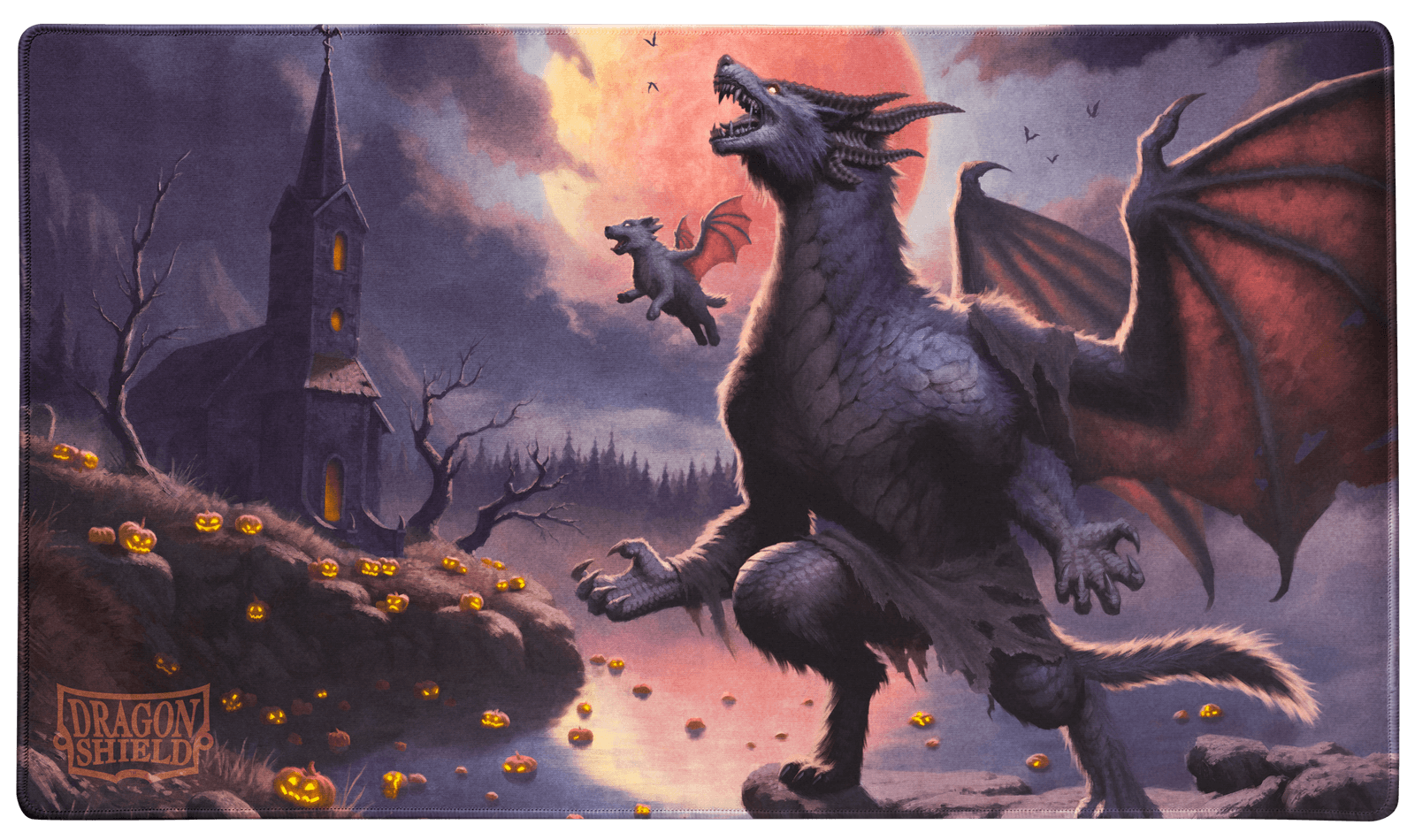 Dragon Shield Stitched Playmat — Halloween 2023