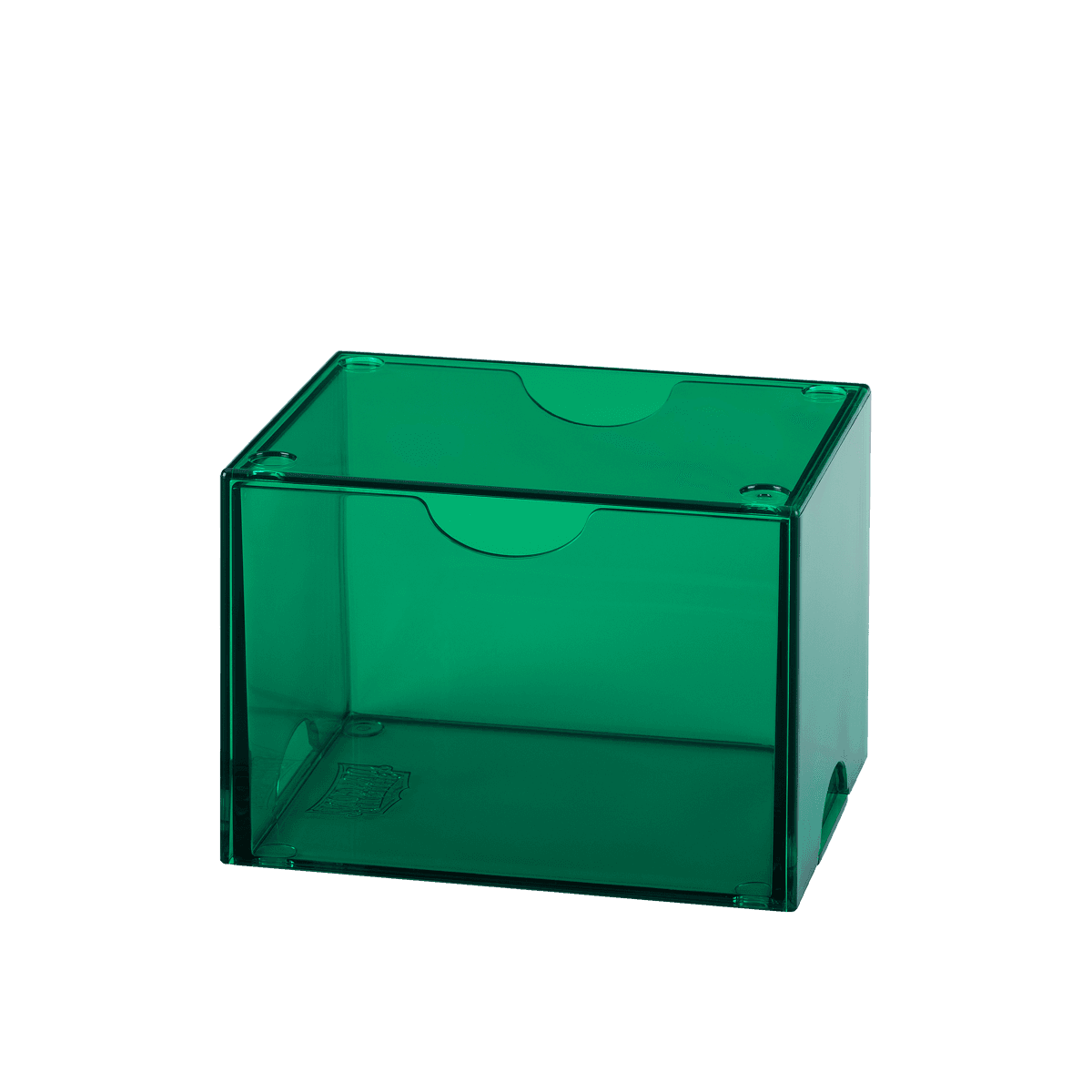Dragon Shield Strongbox Clear Green (100 cards) - Standard Size
