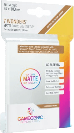 Gamegenic Matte Board Game Sleeves Brown 67 x 103 (80 sleeves)