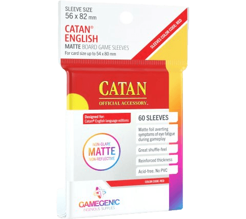 Gamegenic Matte Board Game Sleeves Red 56x82mm (60 sleeves)