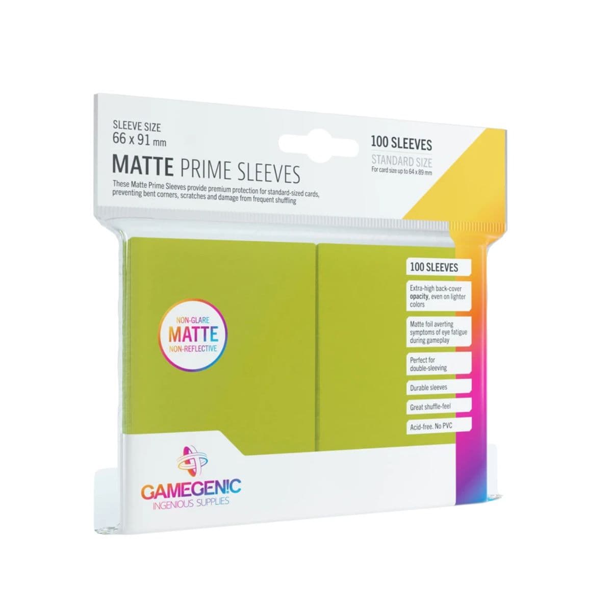 Gamegenic Matte Prime Sleeves — Lime (100)