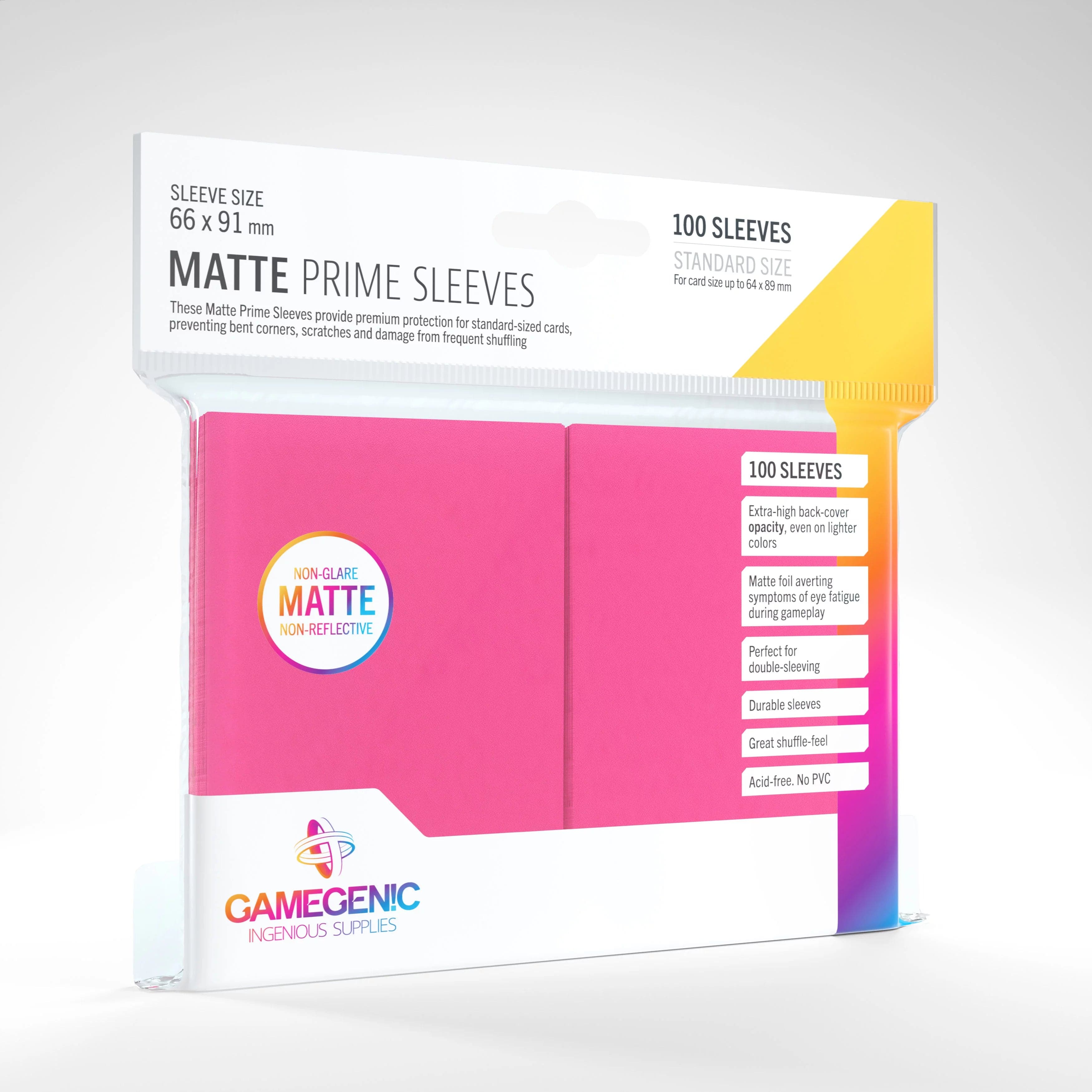Gamegenic Matte Prime Sleeves — Pink (100)