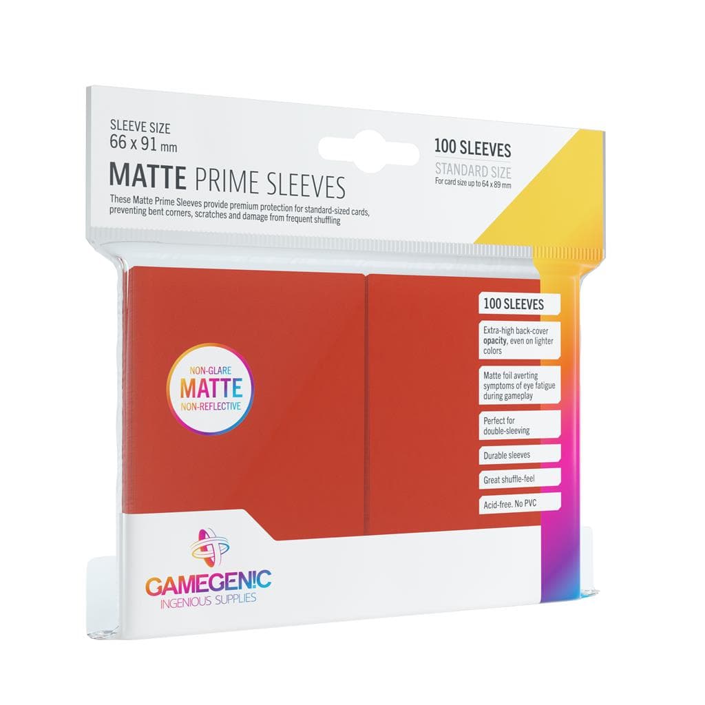 Gamegenic Matte Prime Sleeves — Red (100)