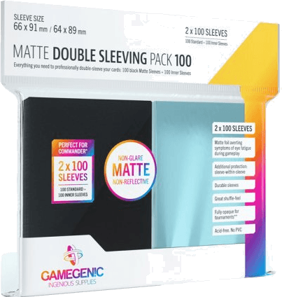 Gamegenic Matte Sleeves Double Sleeving Pack (100 sleeves)