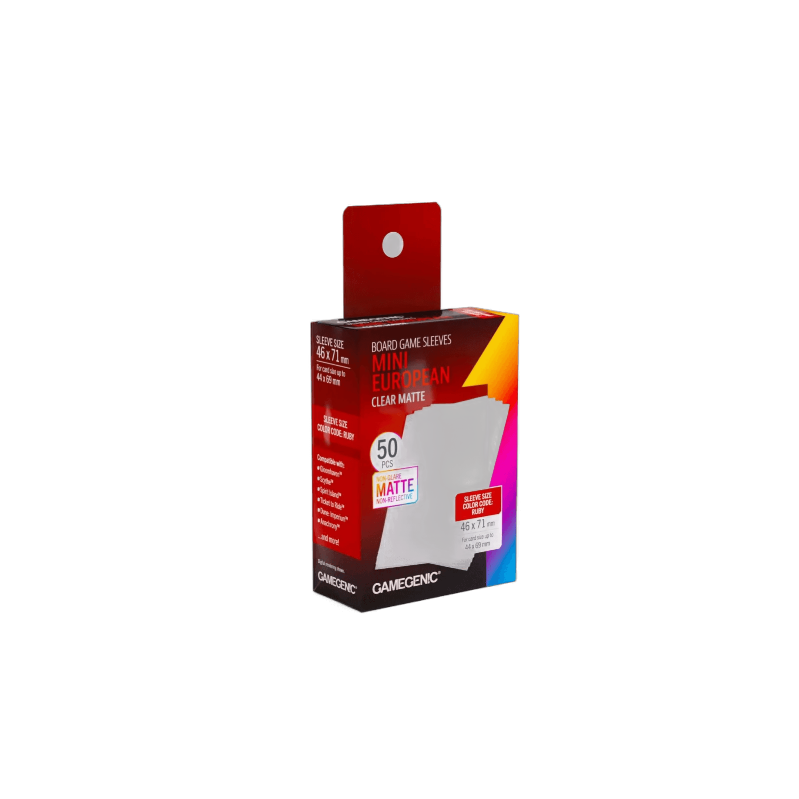 Gamegenic Mini European Sleeves Clear Matte (50 sleeves)