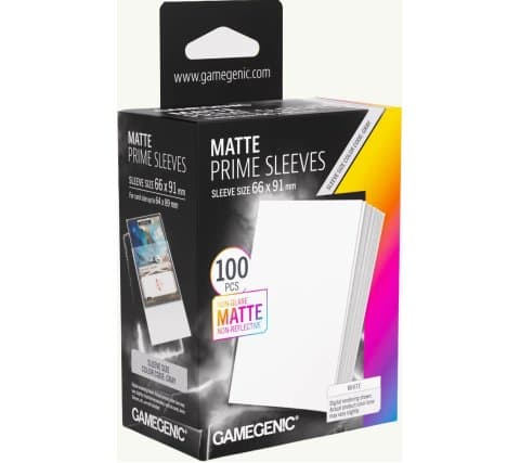Gamegenic Sleeves Matte Prime White (100 sleeves)