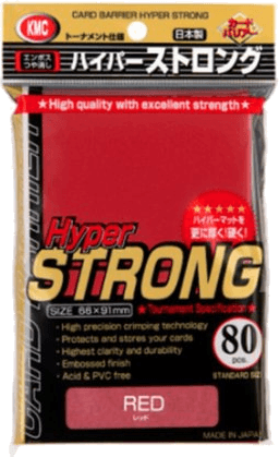 KMC Sleeves Hyper Strong Red (80 pcs)