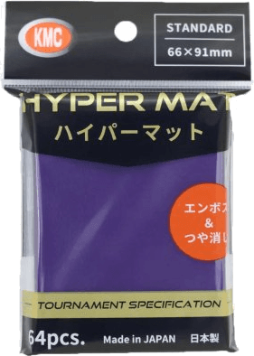 KMC Standard Sleeves Hyper Matte — Purple 66 x 91 mm (64 sleeves)