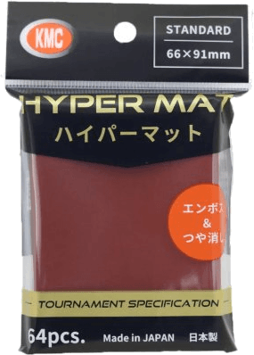 KMC Standard Sleeves Hyper Matte — Red 66 x 91 mm (64 sleeves)