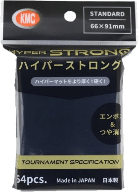 KMC Standard Sleeves Hyper Strong — Black 66 x 91 mm (64 sleeves)