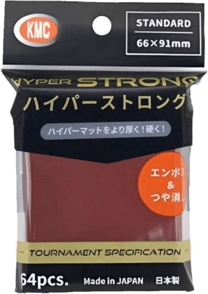 KMC Standard Sleeves Hyper Strong — Red 66 x 91 (64 sleeves)