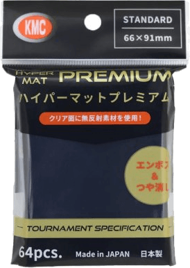 KMC Standard Sleeves Premium Hyper Matte — Black 66 x 91 mm (64 sleeves)
