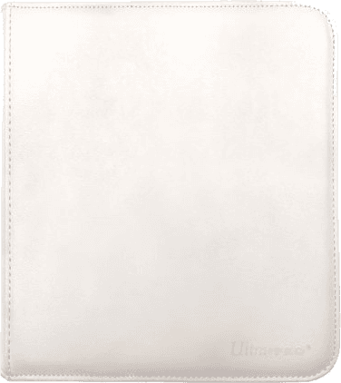 Premium Pro 12 Pocket Zippered Binder — White
