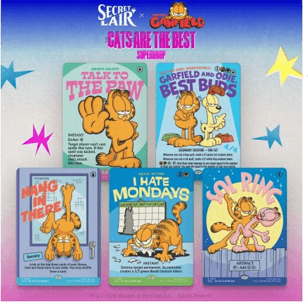Secret Lair Cats are the Best: Secret Lair x Garfield: Motivationally Challenged