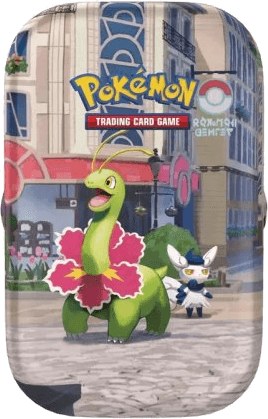 Lumiose City Mini Meganium & Meowstic Tin