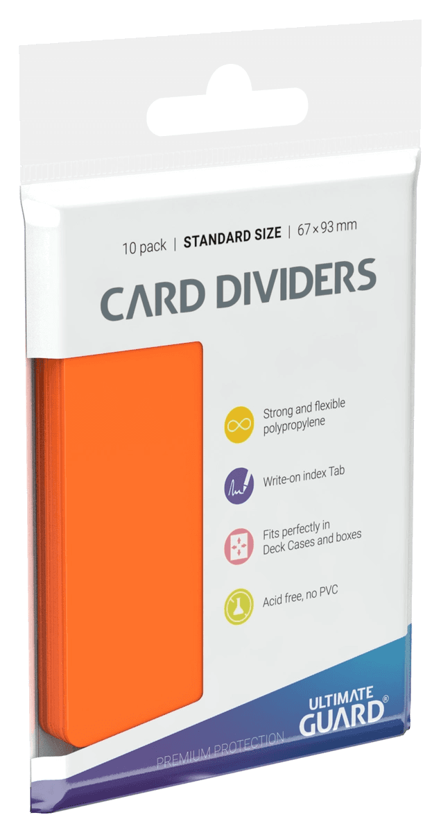 Ultimate Guard Card Dividers — Orange (10 pieces)