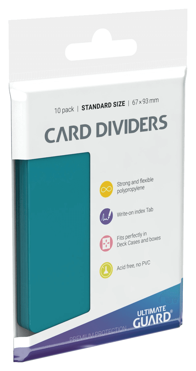 Ultimate Guard Card Dividers — Petrol Blue (10 pieces)