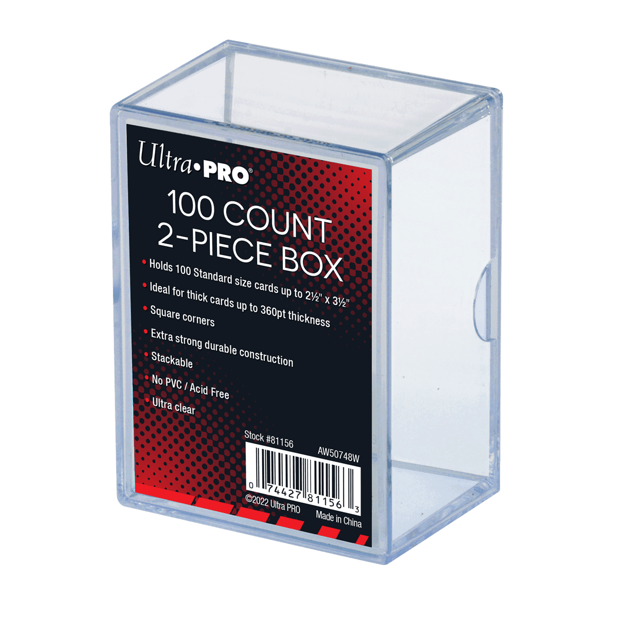 Ultra Pro 2-Piece Clear Card Storage Box — 100 Count (1)