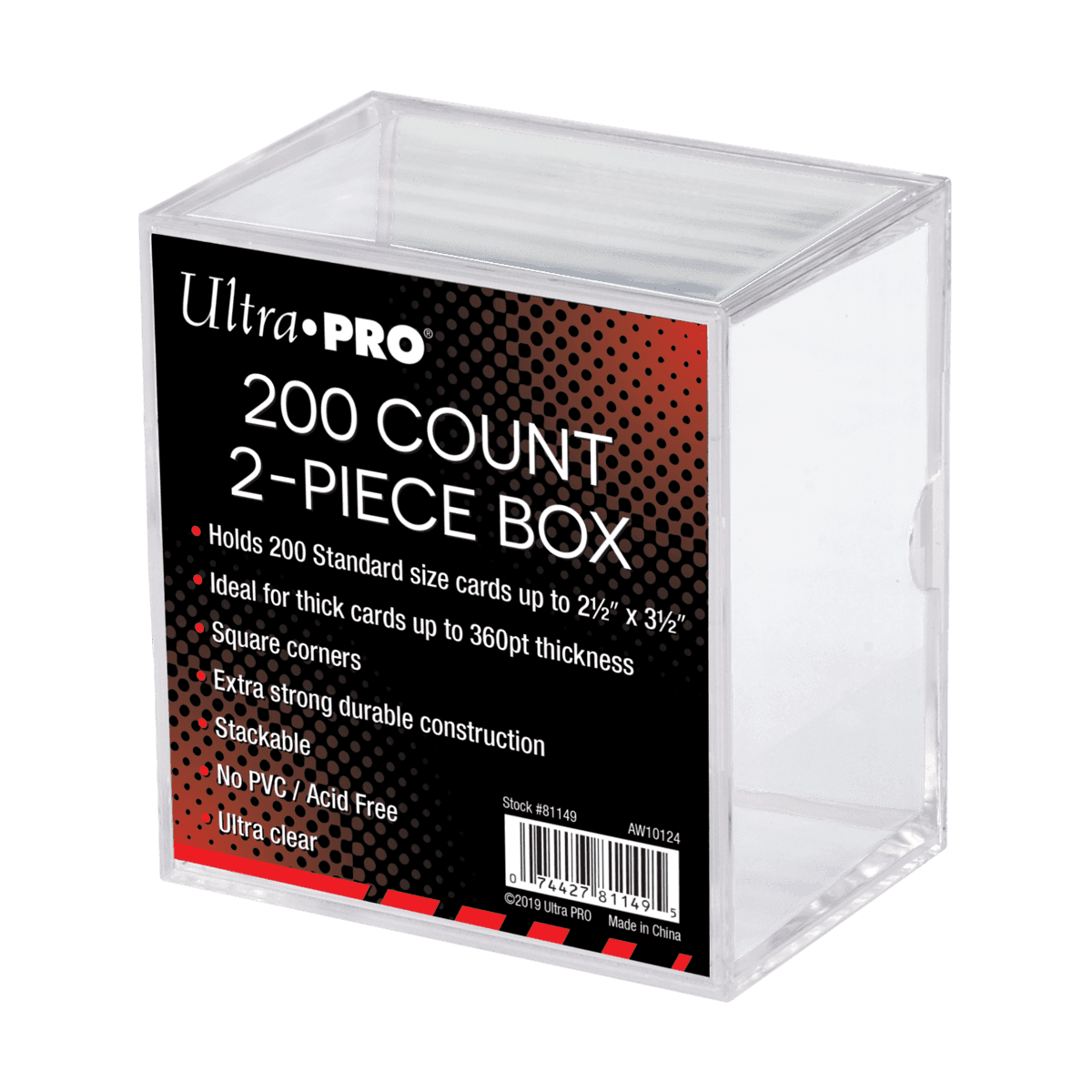 Ultra Pro 2-Piece Clear Card Storage Box — 200 Count (1)