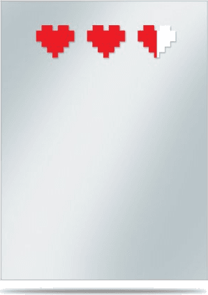 Ultra Pro Deck Protector Covers Gamers — Life Points Hearts (50 sleeves)