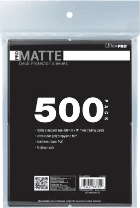 Ultra Pro Deck Protectors Matte — Black (500 sleeves)