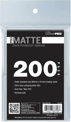 Ultra Pro Deck Protectors Matte — Clear (200 sleeves)