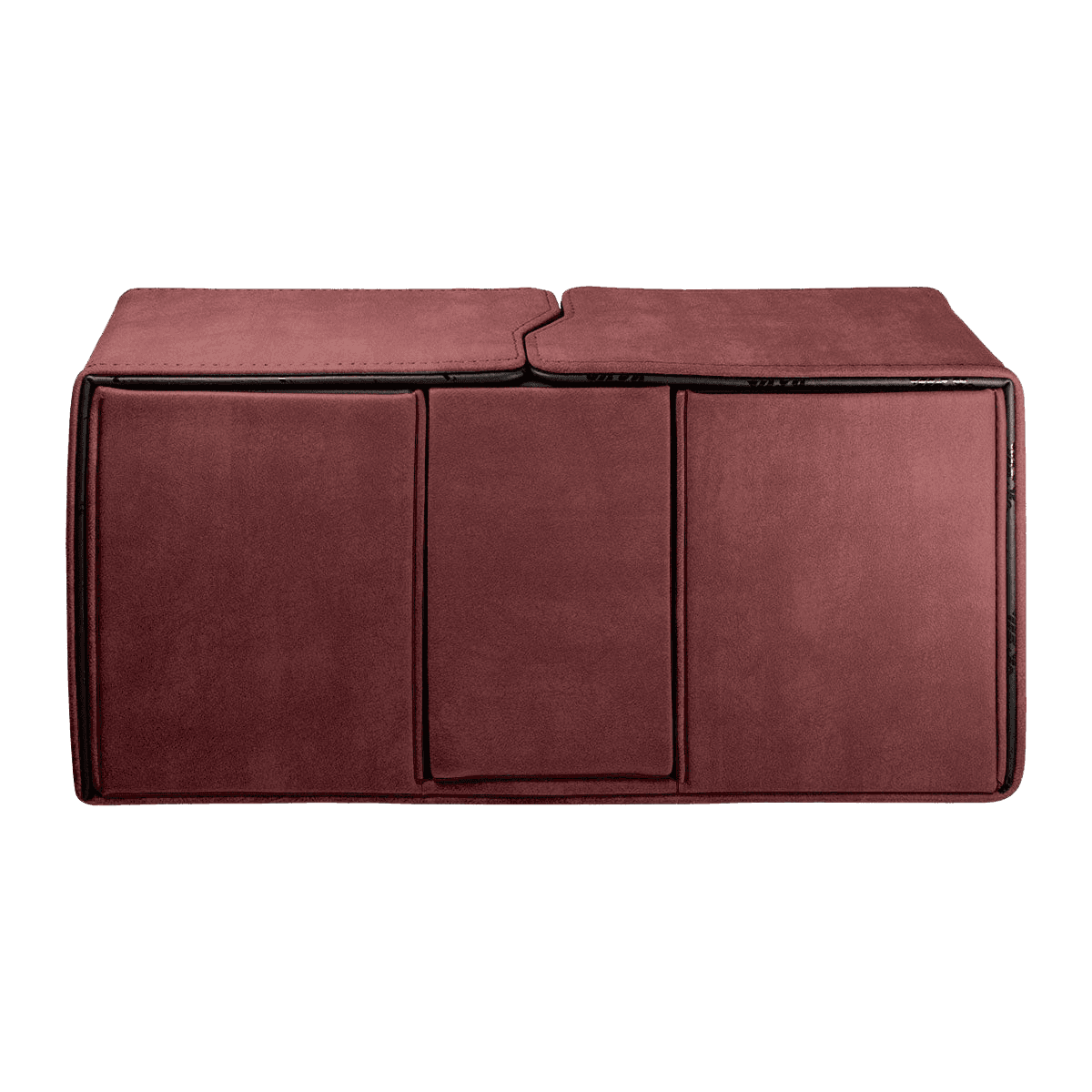 Ultra Pro Deckbox Alcove Vault Suede Collection — Ruby