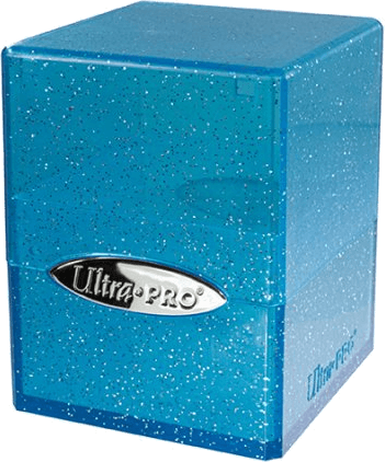 Ultra Pro Deckbox Satin Cube Blue with Silver Glitter