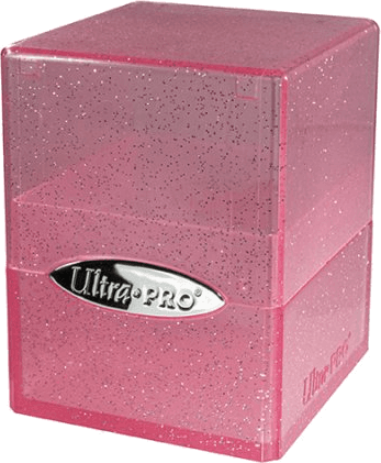Ultra Pro Deckbox Satin Cube Pink with Silver Glitter