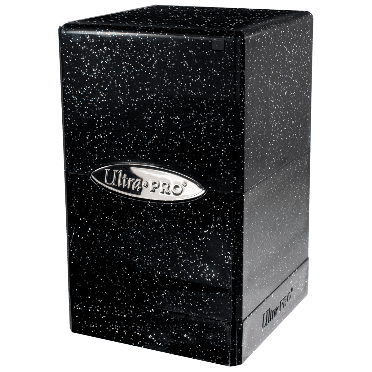 Ultra Pro Deckbox Satin Tower Black with Silver Glitter