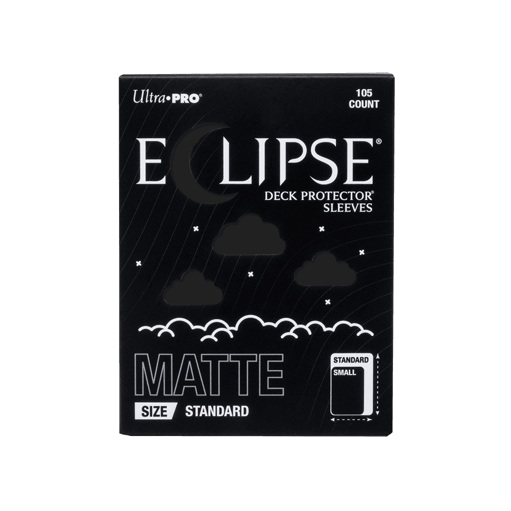 Ultra Pro Eclipse Matte Enhanced Deck Protectors — Jet Black (105 sleeves)