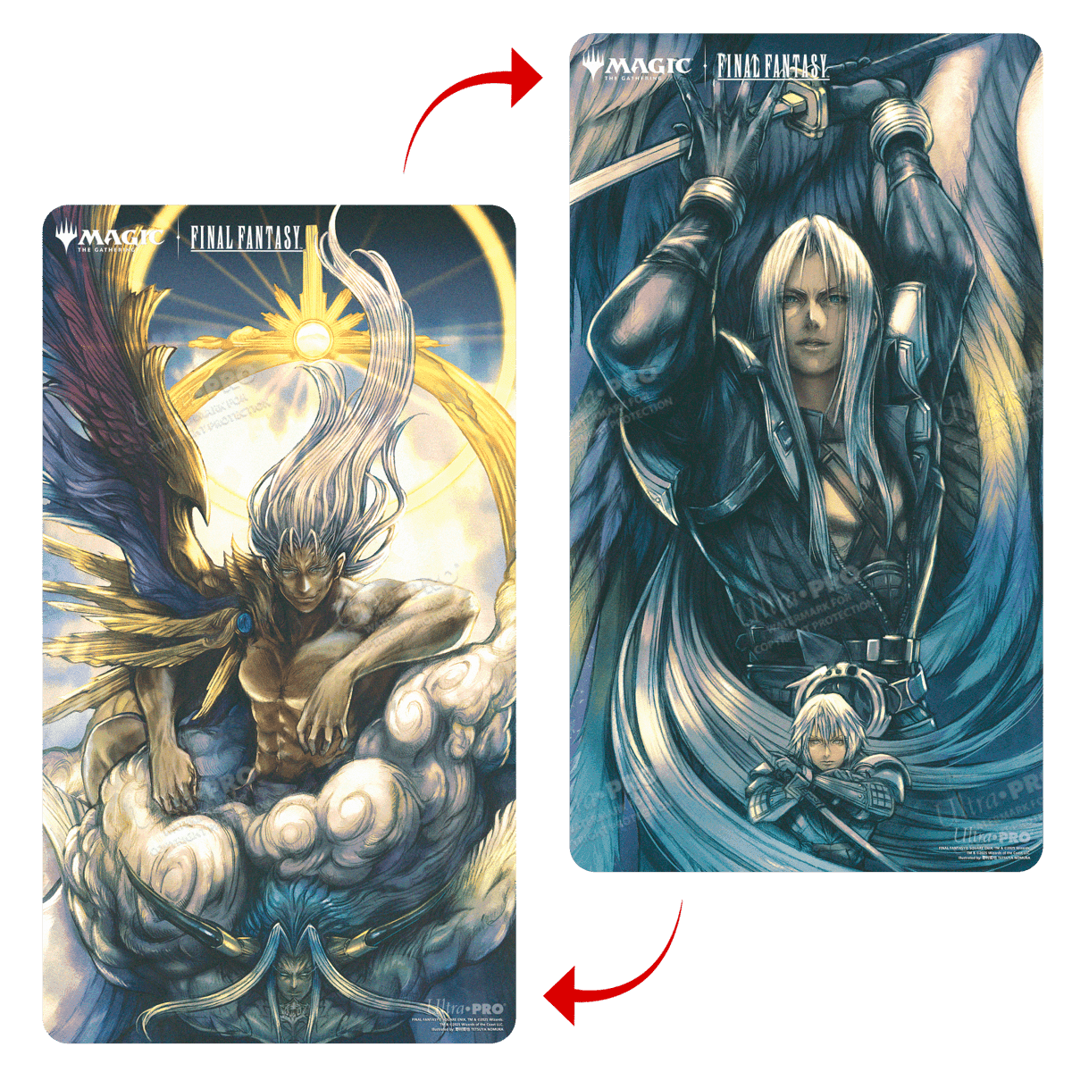 Ultra Pro Magic: The Gathering Final Fantasy Double-Sided Playmat — Sephiroth, Fabled Soldier / Sephiroth, One-Winged Angel