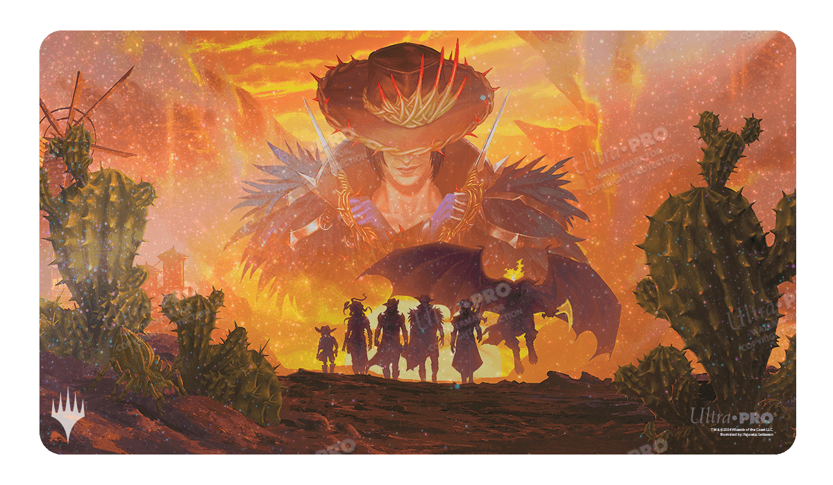 Ultra Pro Magic: The Gathering Outlaws of Thunder Junction Holofoil Playmat — Gang Silhouette