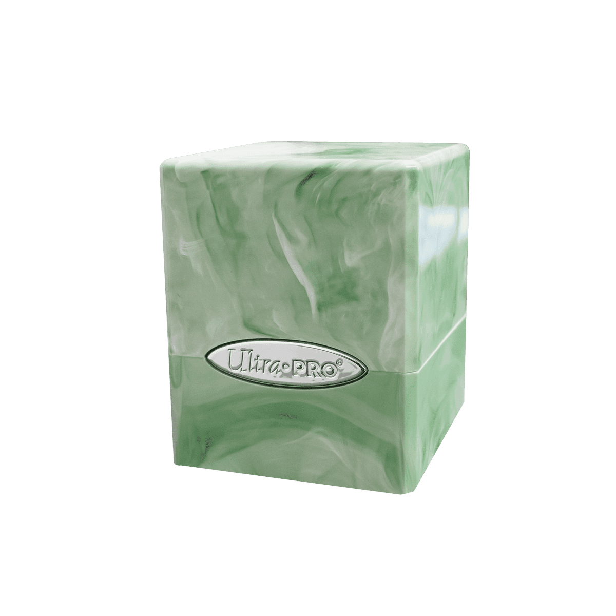 Ultra Pro Marble Satin Cube Deckbox — Lime Green / White
