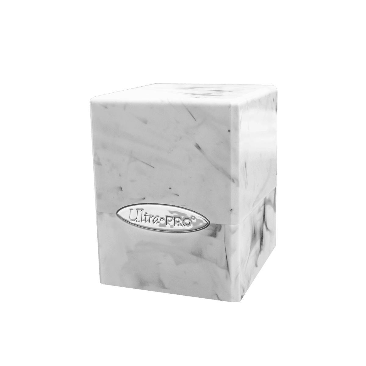 Ultra Pro Marble Satin Cube Deckbox — White / Black
