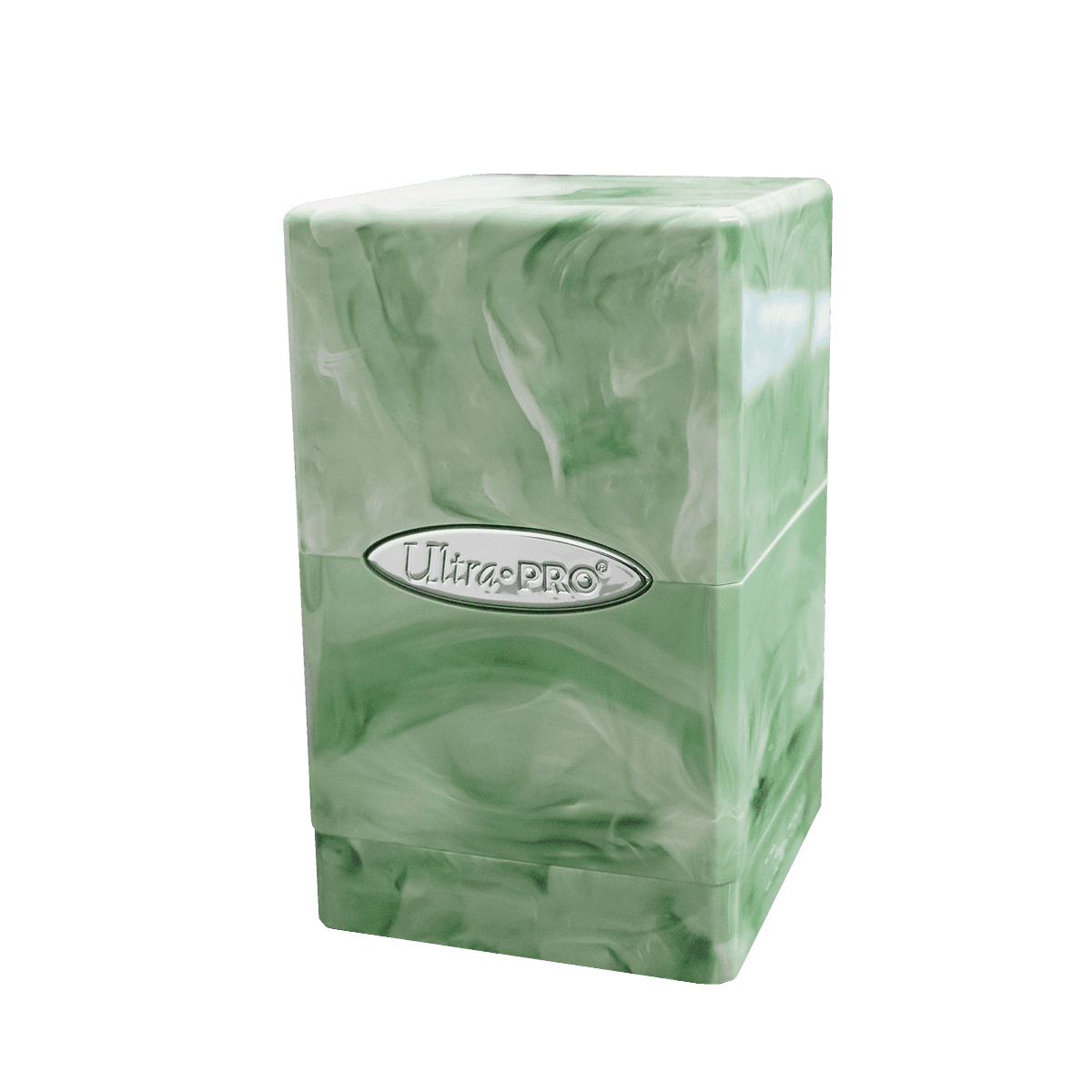 Ultra Pro Marble Satin Tower Deckbox — Lime Green / White