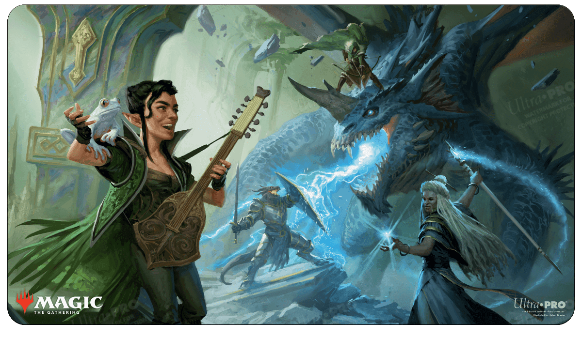 Ultra Pro Playmat Adventures in the Forgotten Realms — The Party Fighting Blue Dragon
